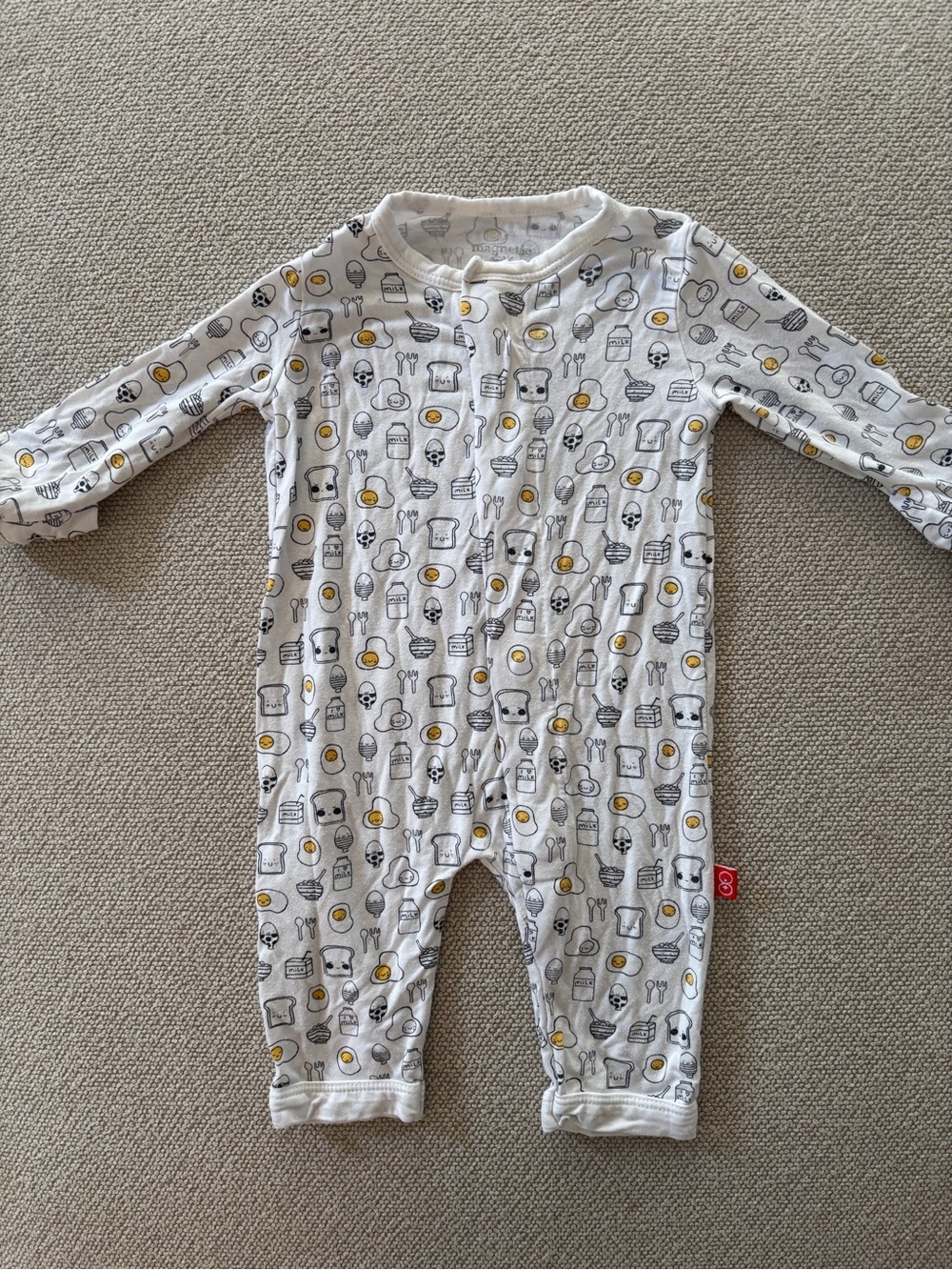 Magnetic Me Breakfast Club Modal Bamboo Breakfast Themed Pajama Romper Newborn